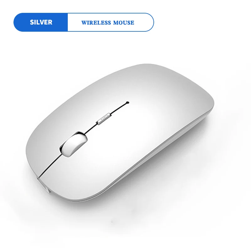Silver Asunflower Bluetooth мышь 2,4G WiFi беспроводная мышка Bluetooth WiFi Двухдиапазонная ультра тонкая игровая офисная мышь для ноутбука - Цвет: Silver
