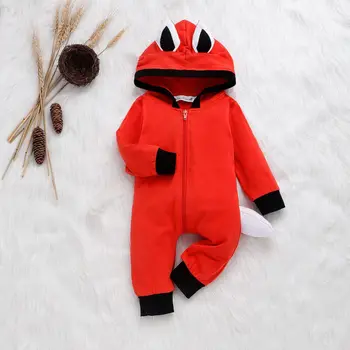 

Imcute Hot Sale Toddler Newborn Baby Boy Girl Warm Infant Romper Striped Jumpsuit Hooded Clothes Long Sleeve Outfit