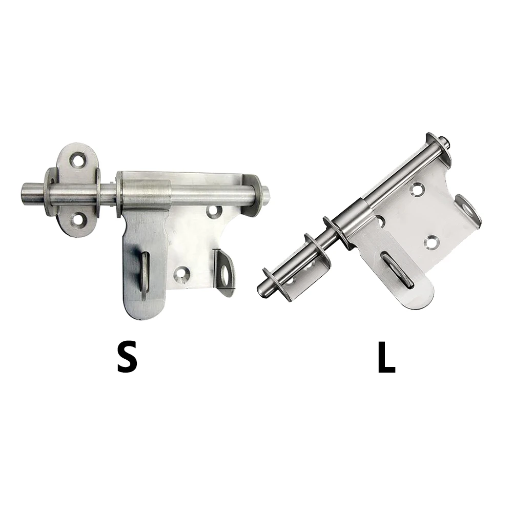 Gate Trumpet Slide Bolt Hardware Staple Safety Anti-theft Home Hasp Stainless Steel Door Latch Lock Practical Durable