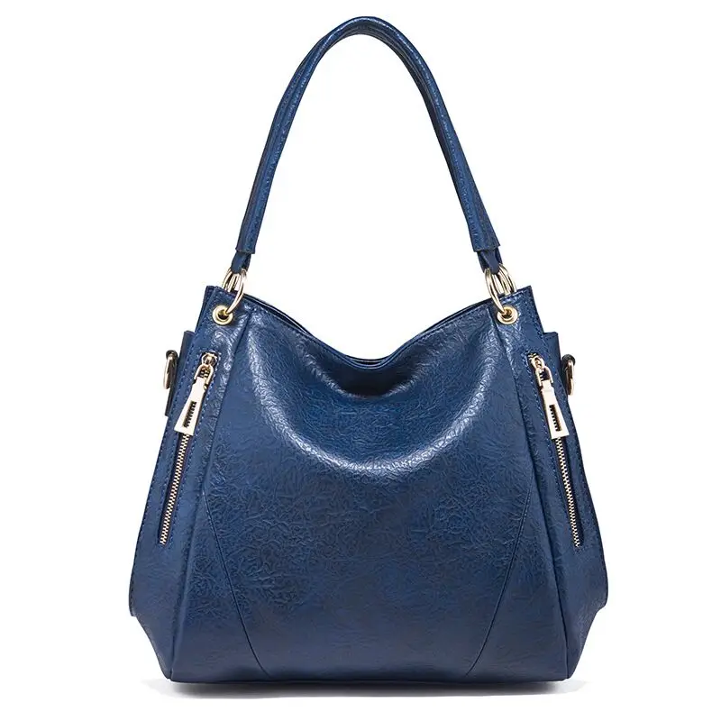 Vento Marea роскошные сумки женские дизайнерские сумки через плечо для женщин модные черные кошельки из искусственной кожи - Цвет: Deep blue
