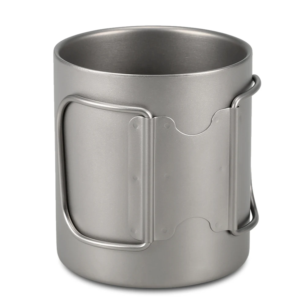 Lixada 220ml 450ml titanium duplo copo de