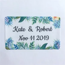 100 шт. 3 см х 5 см на заказ свадебные этикетки прямоугольные клейкие наклейки персонализированные подарки