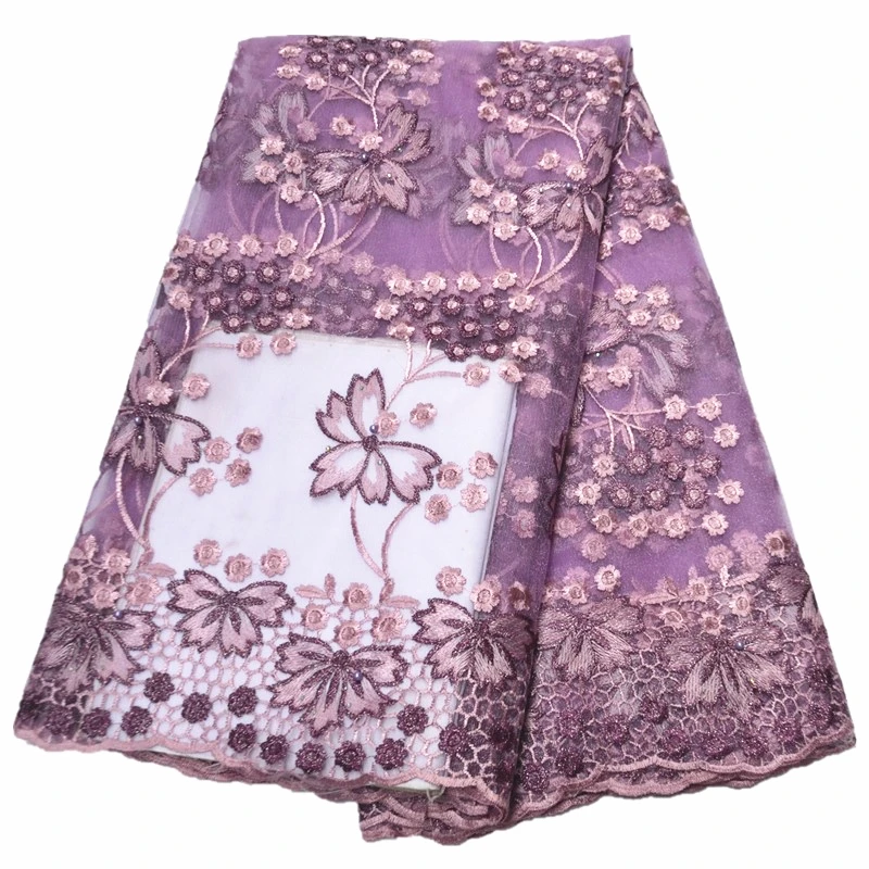 

Nigerian tulle lace fabric with stones african lace fabric 2020 high quality lace for party dress 5yards