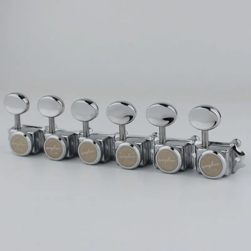 Guyker 6Pcs Guitar Locking Tuners Chrome Metal Lock String Vintage