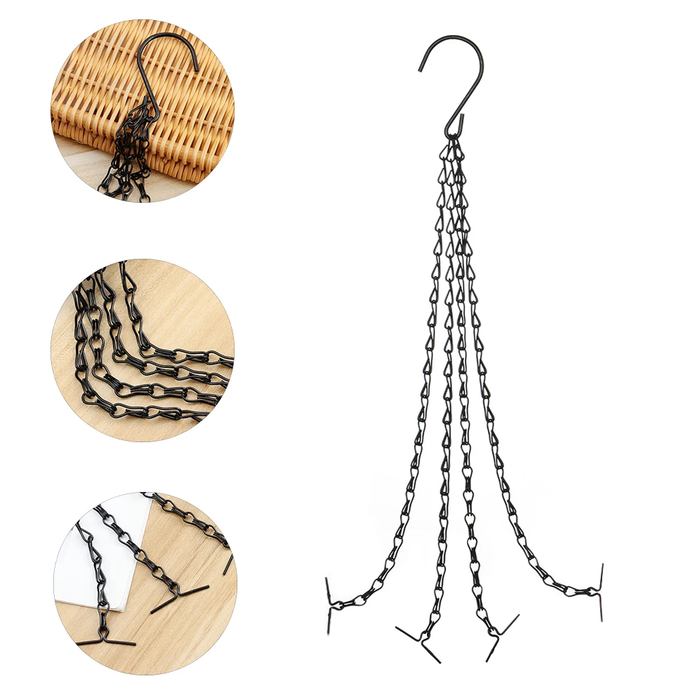 1Pc Flower Pot Hanging Basket Chain Replacement Plant Hanger Iron Flower Pot Bird Feeders Hanging Basket Chain Other Ornaments