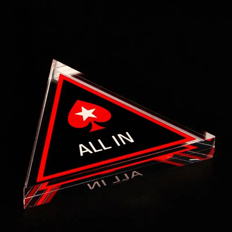 Акриловый техасский холдем покер чип все в треугольнике покер карты охранника казино питания