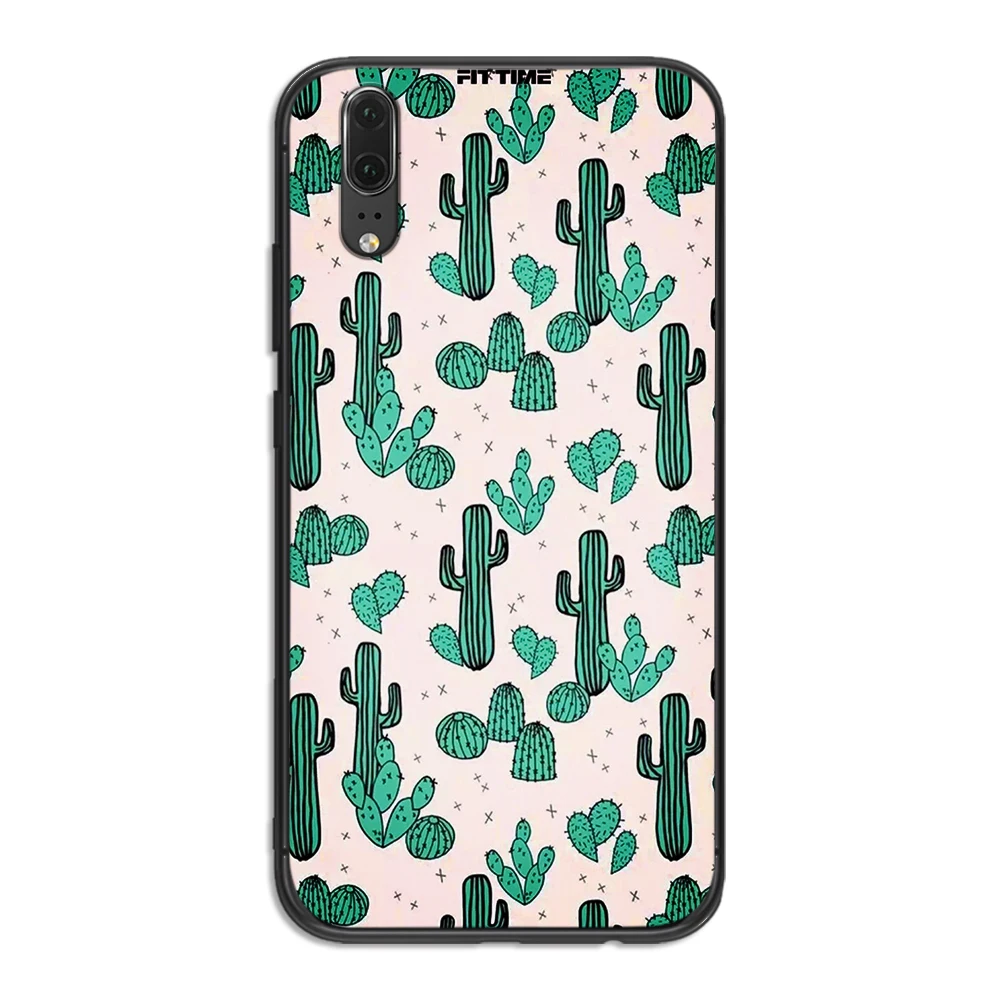 6 Силиконовый чехол для телефона для huawei Y6 Y7 Y9 Prime Коврики 10 20 Pro 2 3 4 Lite Nova 2i 3i 5i Coque кактус - Цвет: 6