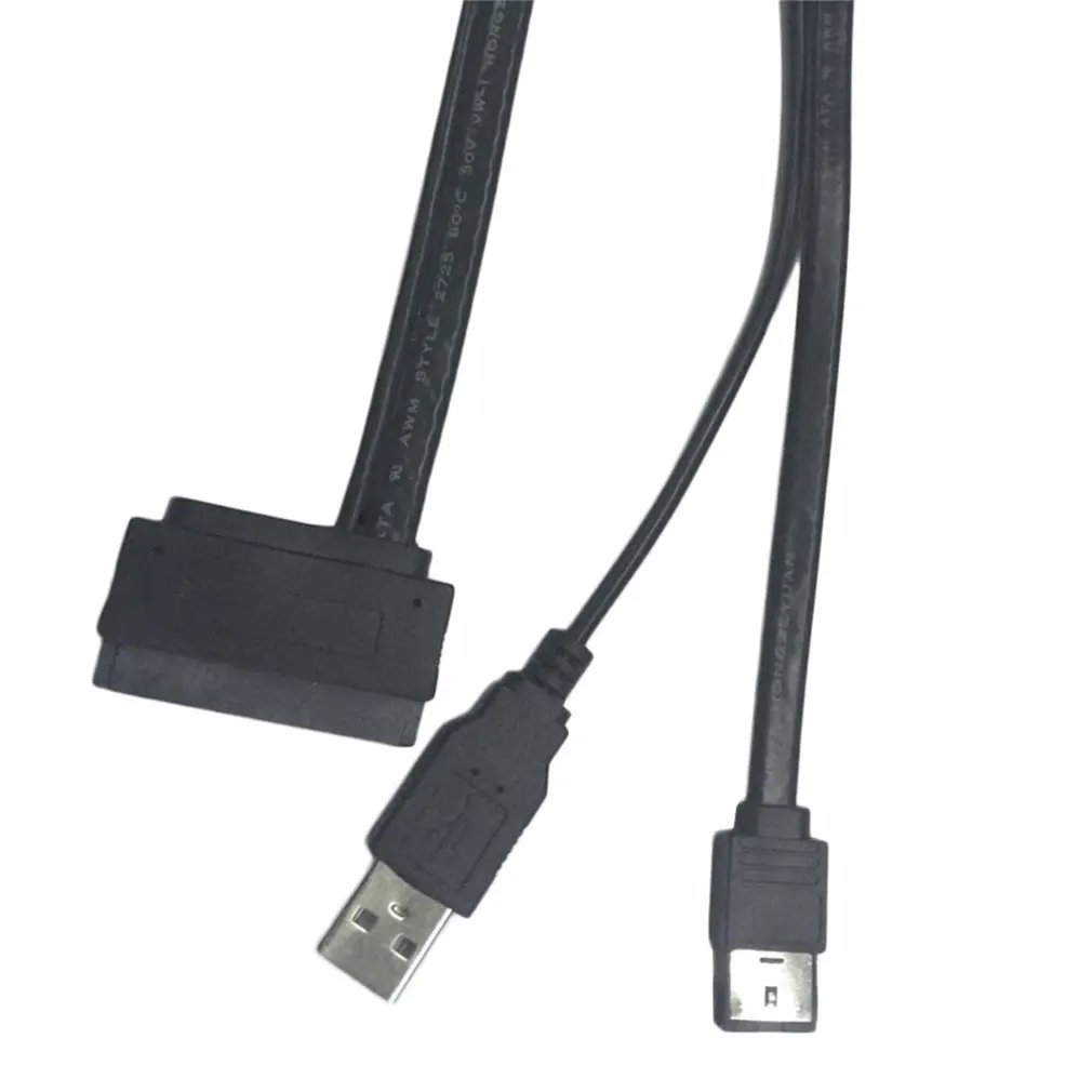 2,5 дюймовый жесткий диск SATA 22Pin к eSATA Data+ кабель с питанием от USB Черный высокоскоростной передачи Прямая
