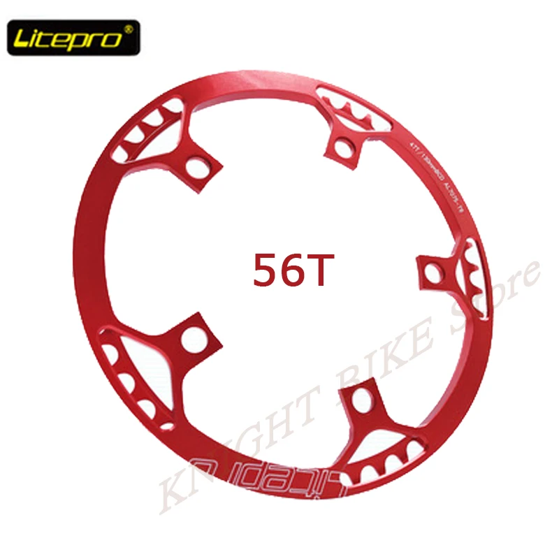 Litepro сверхлегкий 130 BCD 45T 47T 53T 56T 58T A7075 сплав BMX цепное кольцо складной велосипед BMX цепное колесо велосипед шатун зуб - Цвет: 56T Red