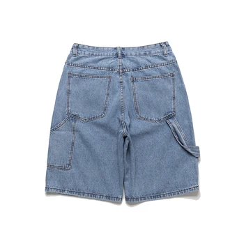 

Japanese Retro Streetwear Washed Denim Shorts Men and Women Loose Hip Hop Five-point Pants Harajuku Pluse Size Jeans Shorts