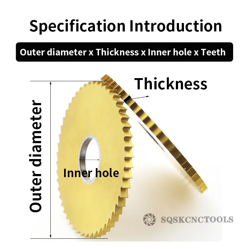 밀링 Hss 원형 톱 40mm/50mm/60mm/63mm/75mm/80mm/100mm 두께 0.2mm-4.0mm 슬롯 커터 톱 블레이드