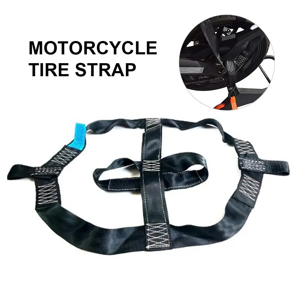 Motorcycle Electric Vehicle Binding Strap Fastening Tire Bundle Rear Wheel Strap Motorcycle Tire Foldable For Easy Storage