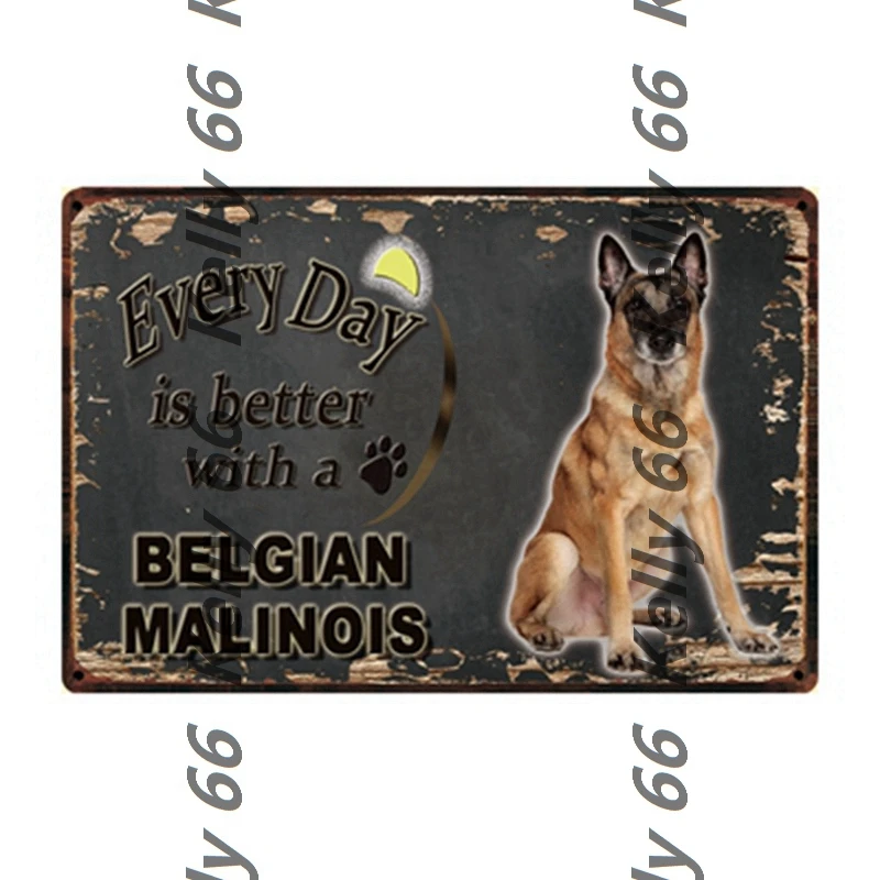 [Kelly66] Домашние животные собаки лучше с таксой Чау металлический знак оловянный плакат домашний Декор Бар настенная живопись 20*30 см размер Dy101 - Цвет: y-3342