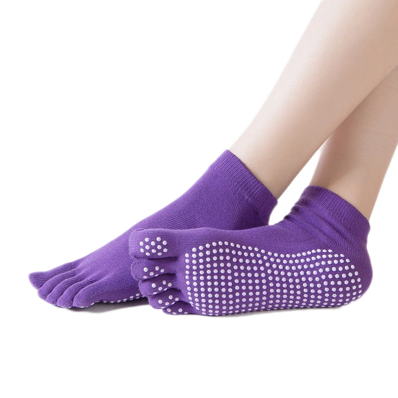 Yoga Toe Socks With Grips Pilates Women Toeless Socks For For Pilates Barre Fitness Non-slip Breathable Yoga,yoga socks