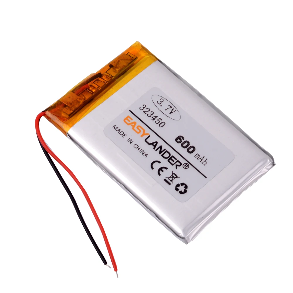 323450 3,7 в 600 мАч перезаряжаемый литий-полимерный аккумулятор для SONY MP3 игровой плеер мышь gps psp лампе динамик PRS-505 S639 электронная книга