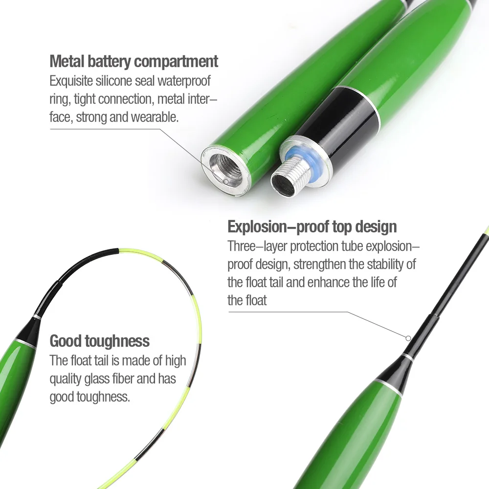 DONQL умный светодиодный поплавок для рыбалки+ USB зарядное устройство перезаряжаемая батарея рыбный укус автоматически напоминает изменение цвета Ночной поплавок