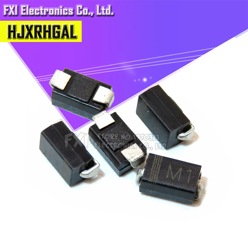 100 шт. 1N4001 M1 1N4004 M4 1N4007 M7 FR107 RS1M SMA выпрямительный диод FR207 RS2M HER108 US1M SF18 ES1J SF14 ES1D DO