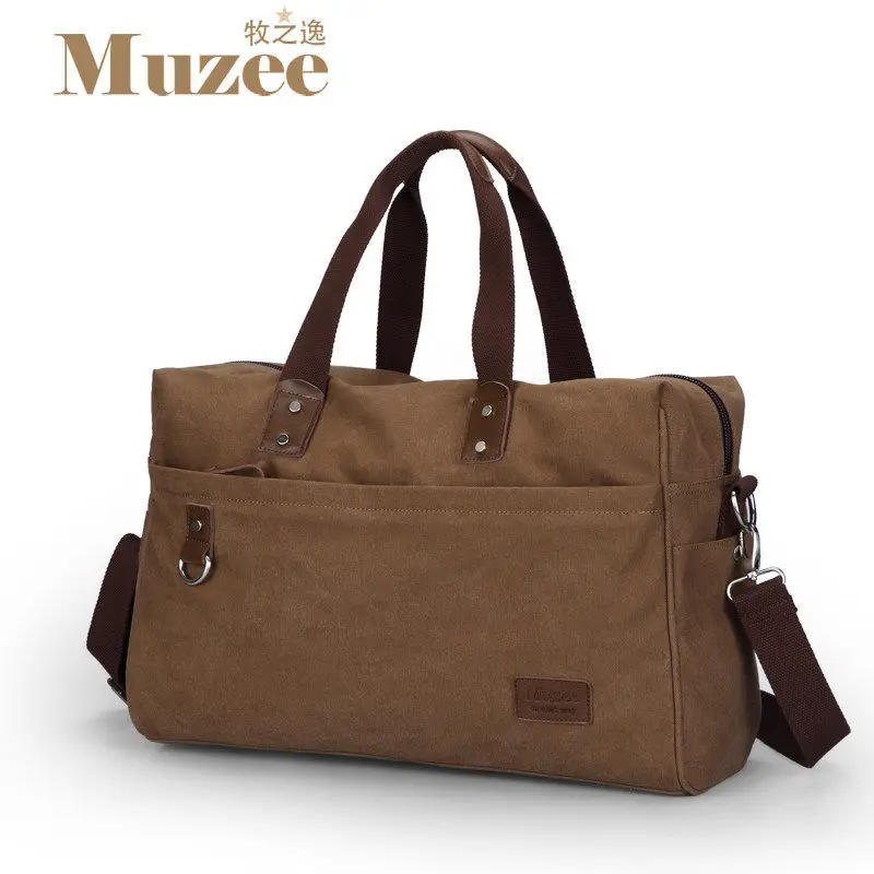 

Muzee/MUZEE Canvas Handbag Shoulder Luggage Travel Bag Outdoor Business Trip Large Capacity Bag