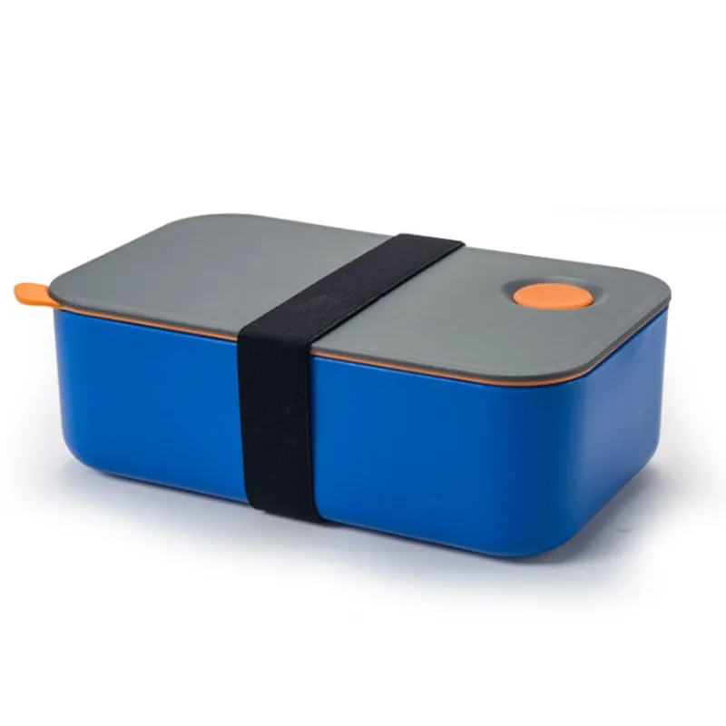 Синий Ланч-бокс 1000 мл с 2 съемными отделениями экологичный BPA Free Bento box PI669 - Цвет: Синий