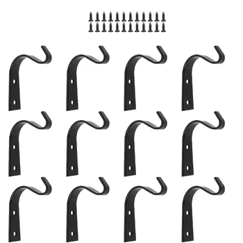 

12 Pcs Decorative Iron Metal Wall Hook Plant Hanger Bracket Hook Lantern Wall Hanger for Hanging Plants Outdoor