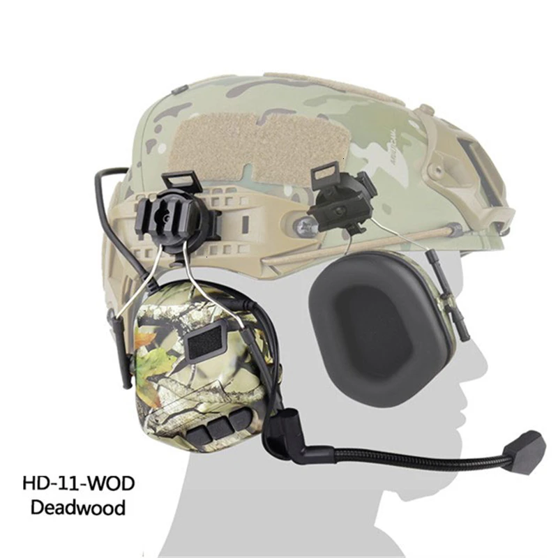 Тактические вентиляторы для охоты, стрельбы, военные шлемы, активные наушники с шумоподавлением для мини-телефона/TCI/U94/TCI Tactical PTT, 8 цветов