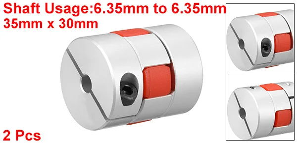 Uxcell 1/2pcs муфта вала L35xD30 6 мм до 6 мм-16 мм до 16 мм отверстие Гибкий Муфта для сервопривода ступенчатый мотор