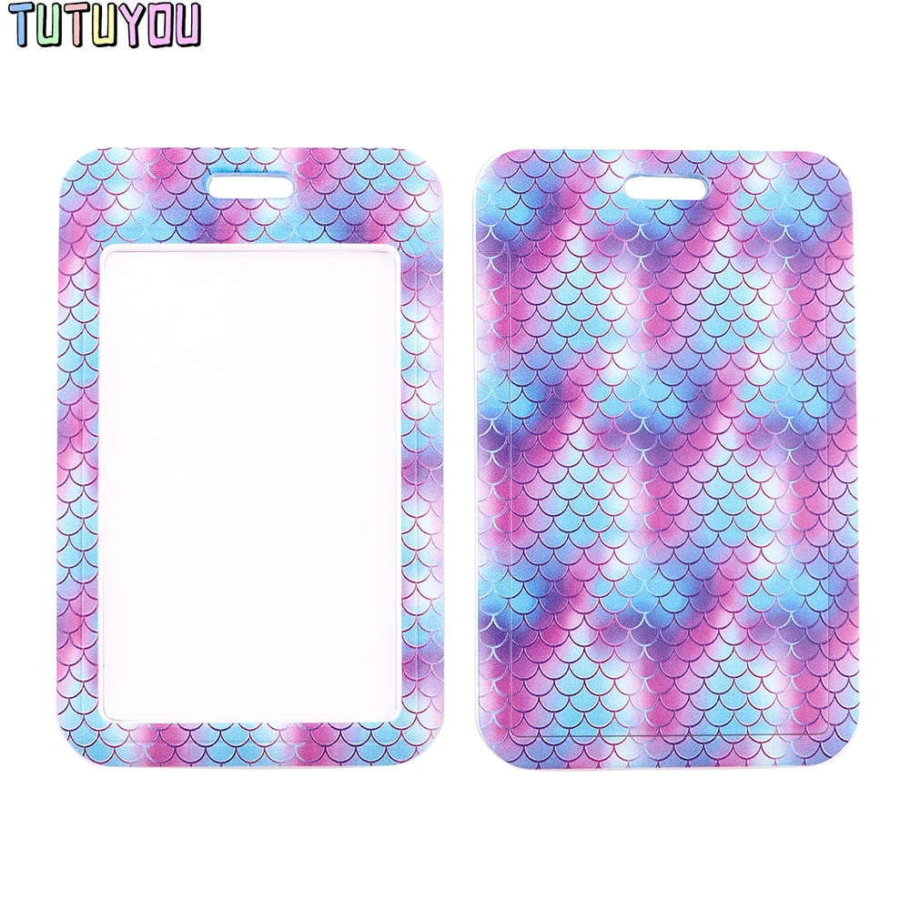 

PC3064 модные чешуя Русалки шнурок для карт ID держатель Автомобильный брелок для ключей ID карты Пасс Тренажерный зал Телефон значок с брелком-держателем для ключей ювелирные изделия