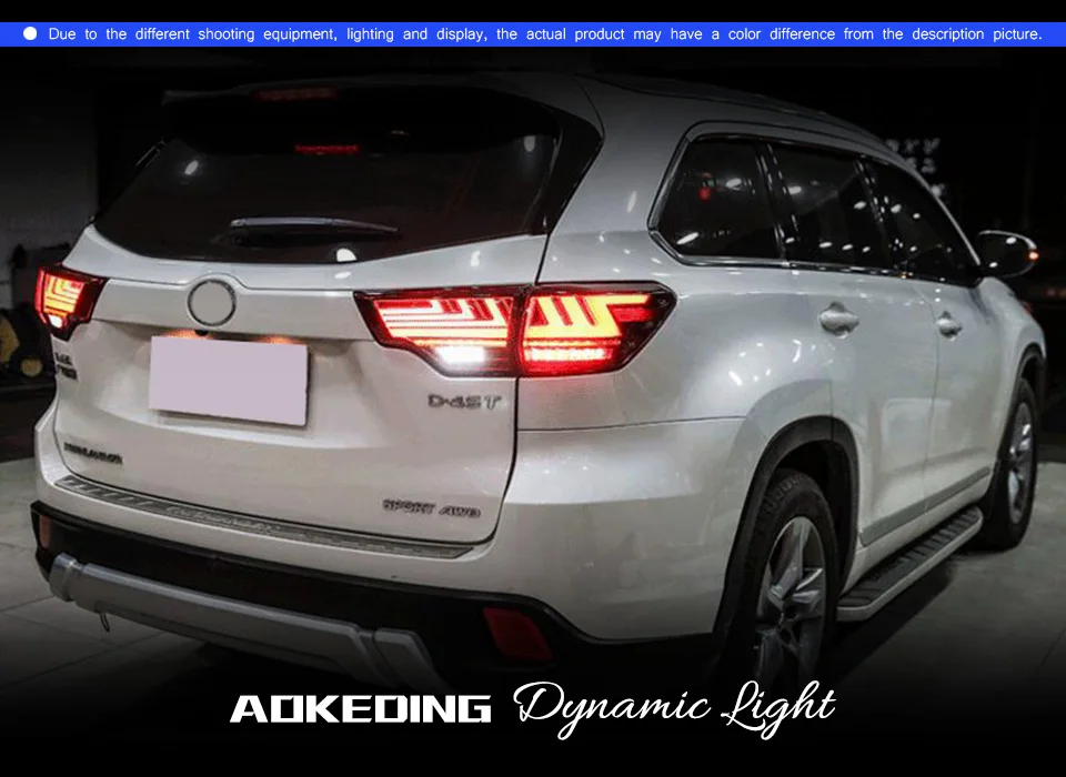 Задний фонарь для автомобиля Toyota Highlander- светодиодная сигнальная лампа Противотуманные фары DRL дневные ходовые огни тюнинг автомобильные аксессуары