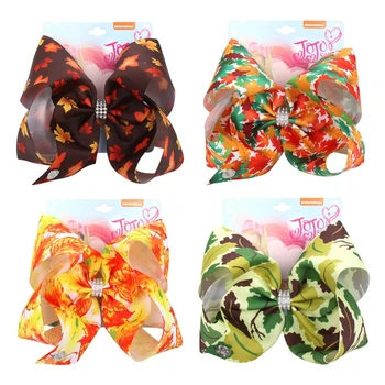 

Carter Lisa 7 " Fashion Valentine Bows For Girls Flower Print Hair Bows For Kids With Clips Bowknot Hair Clips