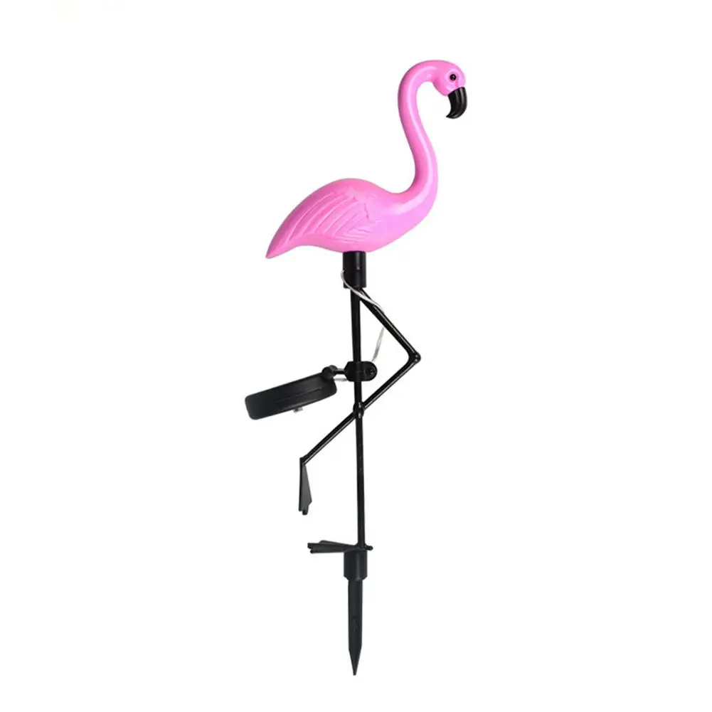 Pink flamingo Солнечный водонепроницаемый Фламинго светодиодный светильник для лужайки, ландшафтный светильник, праздничный уличный садовый декоративный светодиодный светильник ing - Испускаемый цвет: Pink flamingo