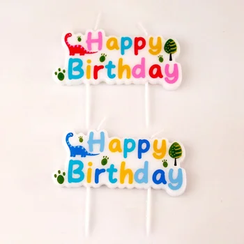 

Cute Cartoon Happy Birthday Cake Candles Dinosaur Cake Decorations Candles For Baby Shower Kids Birthday Party Supplies