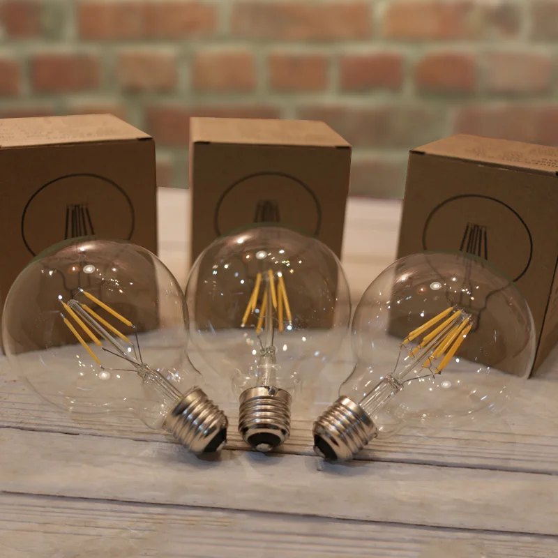 Светодиодная лампа накаливания LATTUSO Edison G80 G95 G125 большой глобальный светильник 4