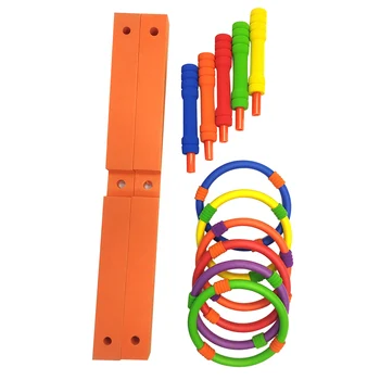 

Throwing Children Gift Garden Game Classic Funny Plastic Circle Hoop Ring Toss Set Outdoor Easy Apply Spike Coordination Skill