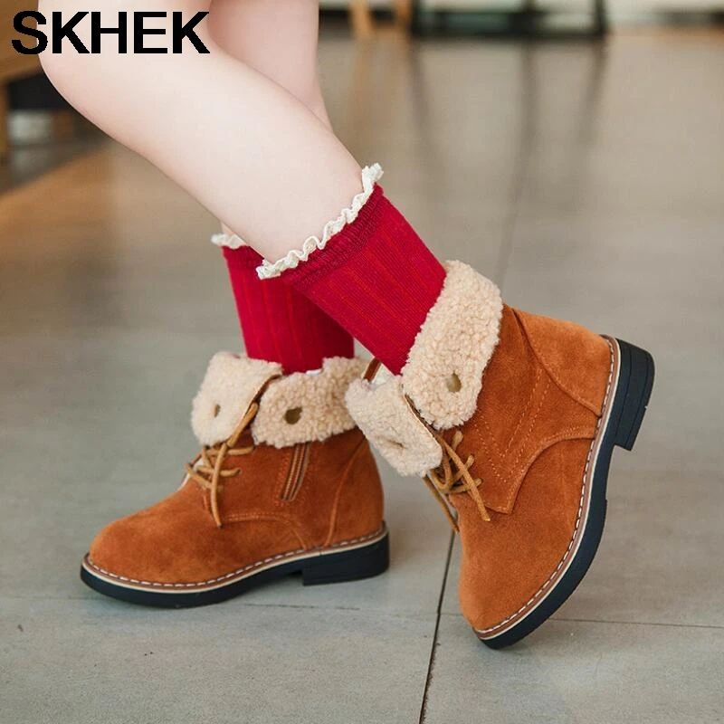 SKHEK новые детские осенние ботильоны для девочек детей Мартин модная