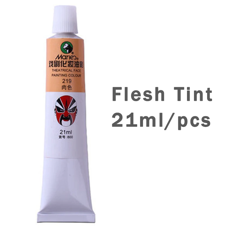 Flesh-tint-219-1pcs Marie's 800 театральная картина маслом для лица цвет макияж Пигмент 10 цветов 21 мл Пекинская/Кантонская опера драма/Пром живопись - Цвет: Flesh-tint-219-1pcs