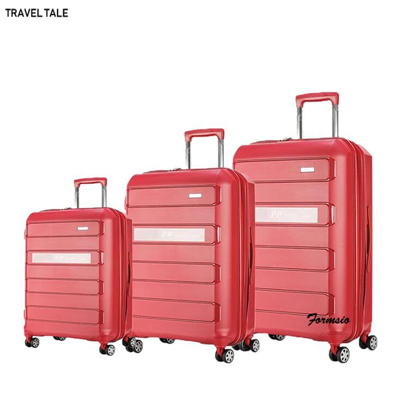 Travel tale 2" 24" 2" дюйма ПП масштабных дорожных чемоданов, набор прочный камера 3 шт. чемодан на колесиках для комплект с сумкой для путешествий
