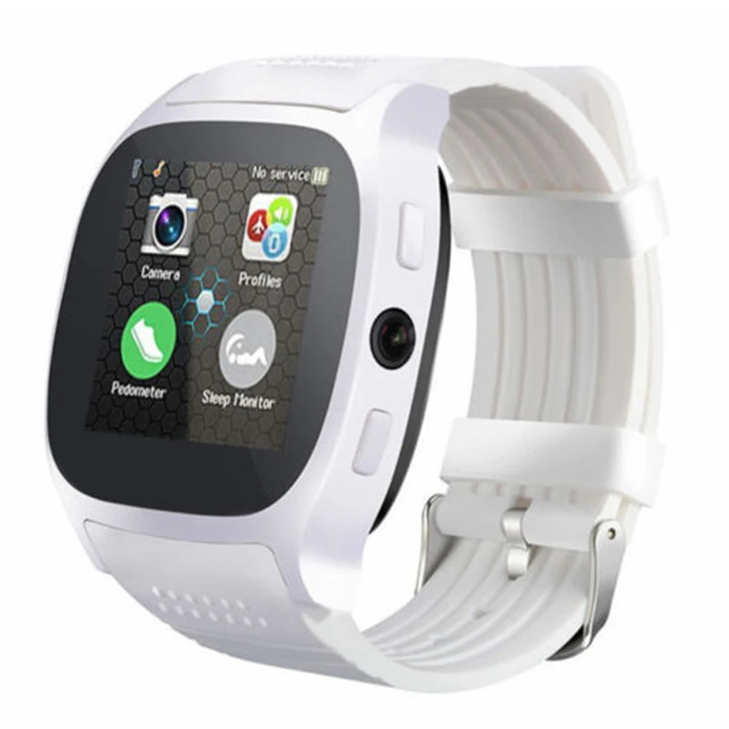 White Смарт-часы с сенсорным экраном, шагомером, Bluetooth, музыкальной камерой, sim-картой, смарт-часы для мужчин и женщин, фитнес-трекер, спортивные часы, Pk A1 Dz09 - Цвет: White