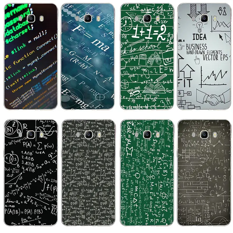 Формула расчета Функция для Samsung Galaxy J3 J4 J5 J6 J7 J8 A3 A5 A7 2015 2016 2017 Coque сумки Силиконовые