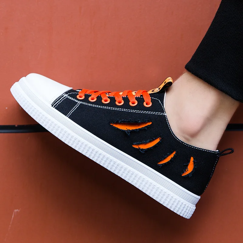 Low/High Top Sneakers Men Canvas Shoes Fashion Hip Hop Style Mens Casual Shoes Hot Sale Trainers Men Sport Shoes Canvas Sneakers