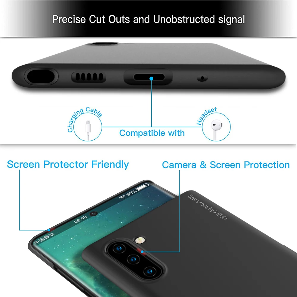 X-Level Case For Samsung Galaxy Note 10 Plus Ultra Thin Hard PC Back Cover For Samsung Note 10 Phone Case Note10 + Coque X-Level Case For Samsung Galaxy Note 10 Plus Ultra Thin Hard PC Back Cover For Samsung Note 10 Phone Case Note10 + Coque