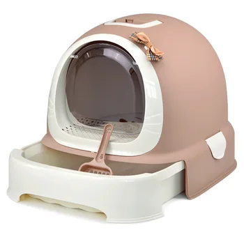 

makar Litter Box Fully Enclosed Cat Toilet Fat Cat Large mao sha pen Large Single Cat Bowl Drawer