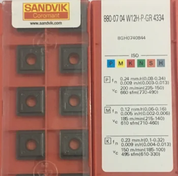 

10PCS CARBIDE INSERT 880-0704W12H-P-GR 4334