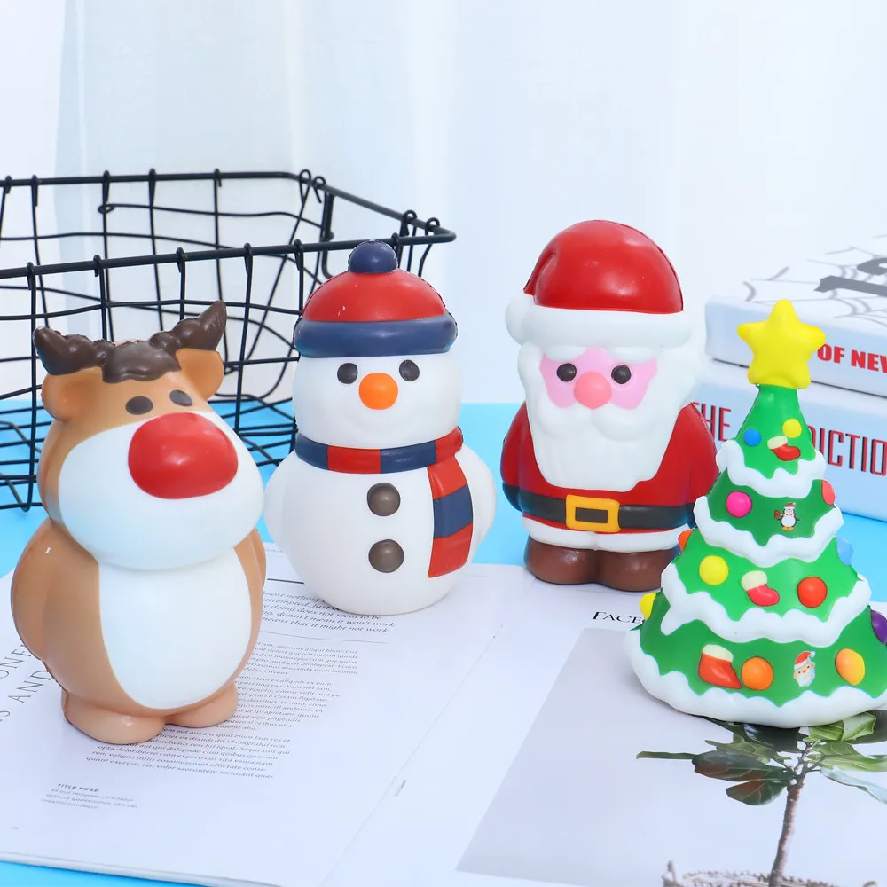 Squishies Kawaii, Рождественская игрушка, медленно растущий крем, ароматические игрушки для снятия стресса, украшения, надувные милые игрушки для детей, подарок