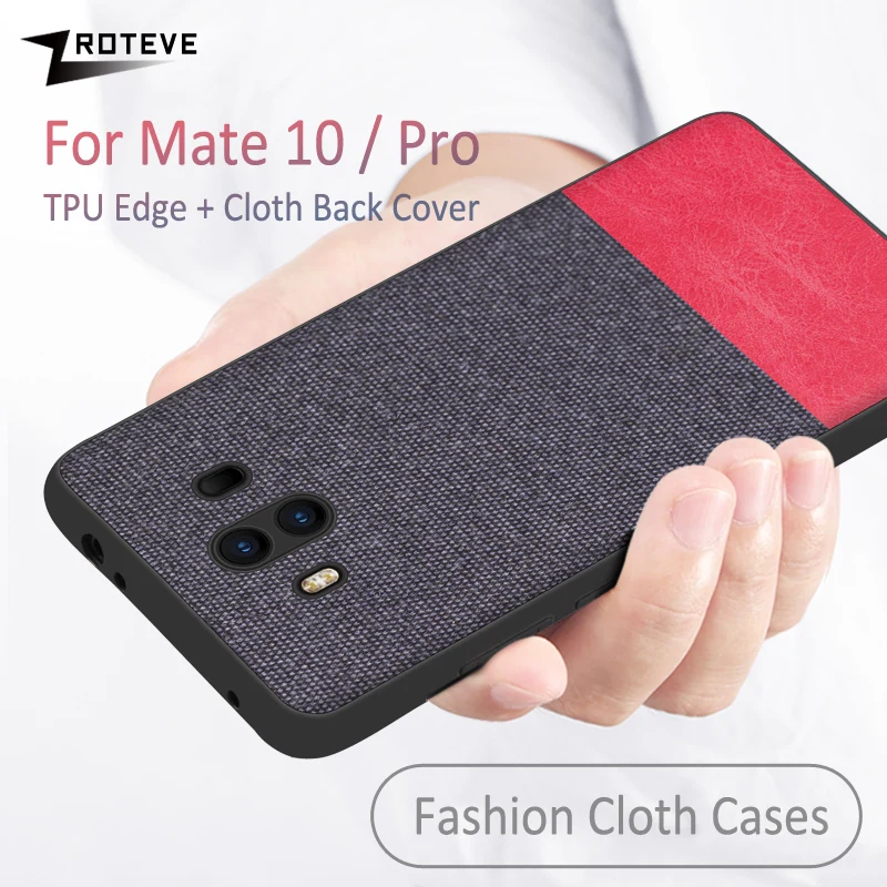 Чехол на huawei mate 10, мягкий чехол из ТПУ с краями, холщовая задняя крышка, модный тканевый чехол для huawei mate 10 mate 10 Pro, чехол s, новинка