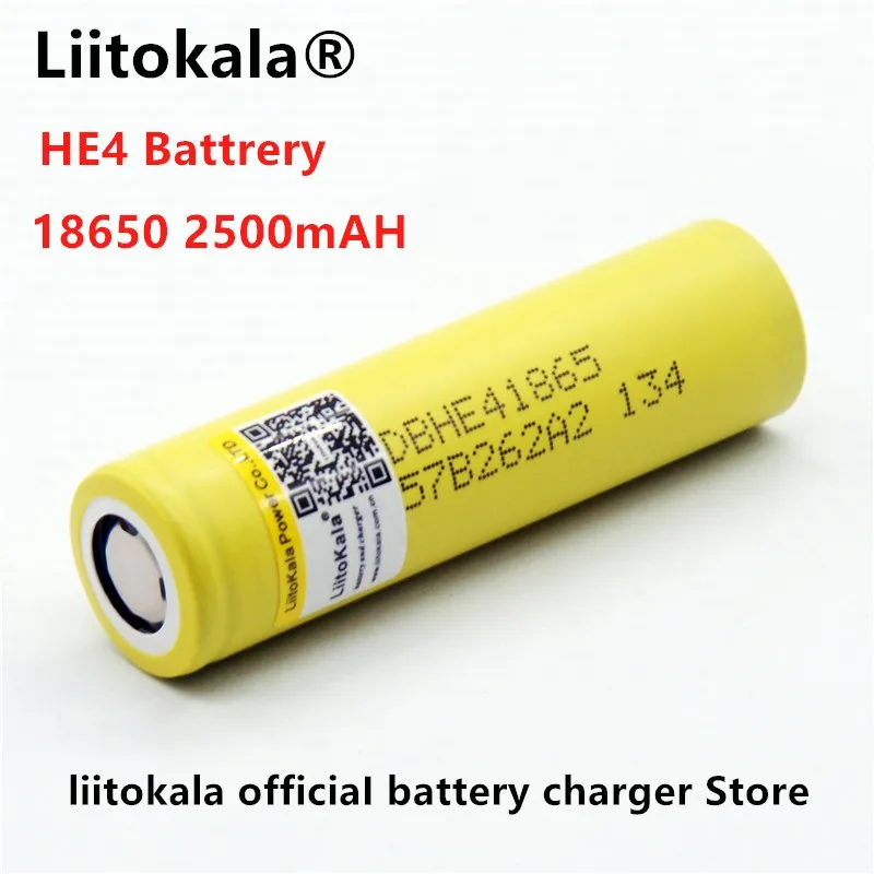 Перезаряжаемый литий ионный аккумулятор Liitokala для LG HE4 18650 3 6 В 2500 мА · ч