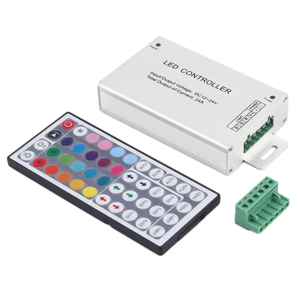 multicolor Новое поступление DC 12V 24A 288W 44key ИК пульт дистанционного управления RGB 3528 5050 SMD Светодиодная лента многоцветная портативная прочная - Цвет: multicolor