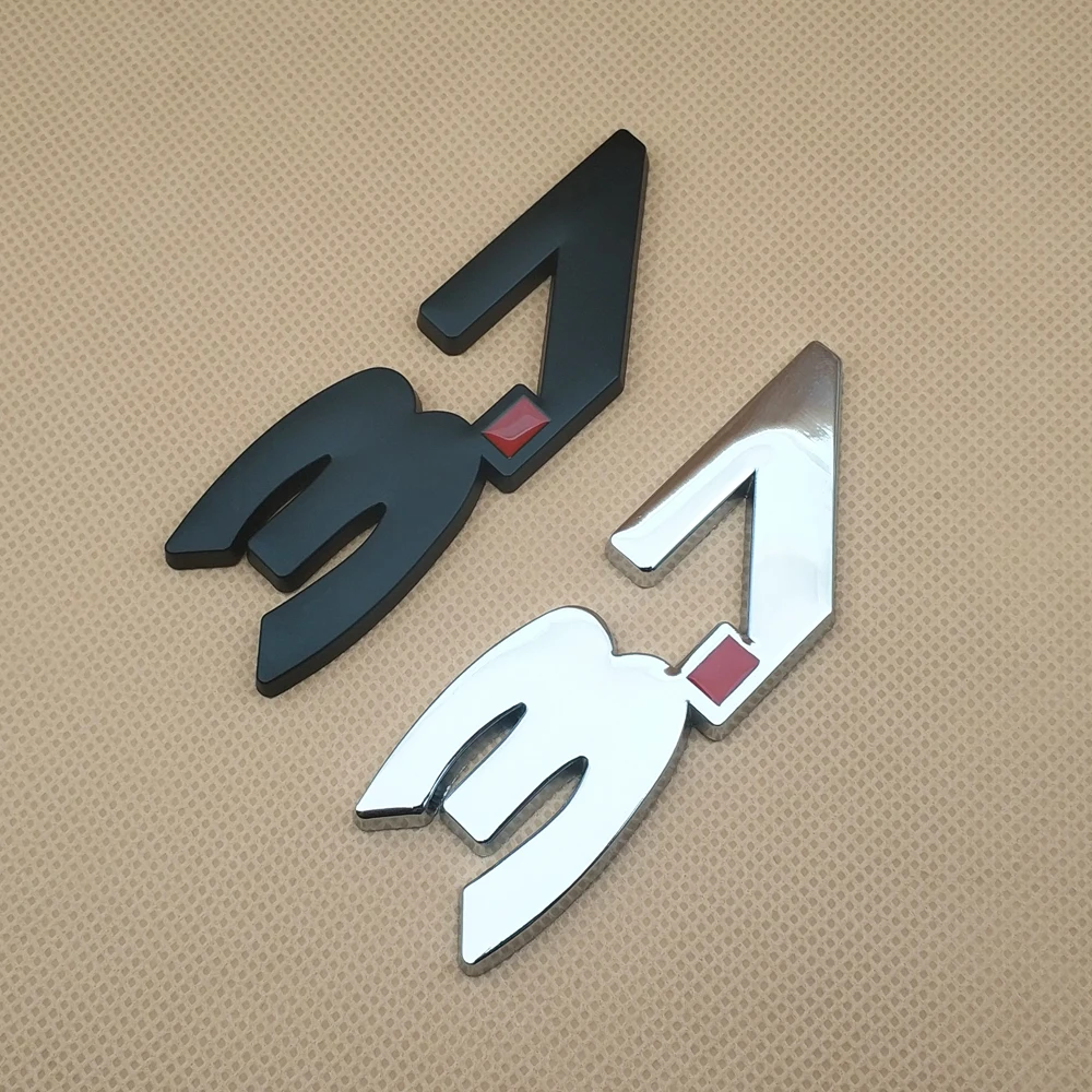 

Metal Car Emblem 3.7 Side Fender Sticker 3.7L Liter Trunk Badge Decal For Mustang