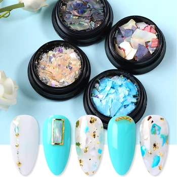 

1 Box Seashell Nail Rhinestones Mixed Size 3D Nail Stones Colorful UV Gel Polish Nail Art Decorations Accessories DIY Design