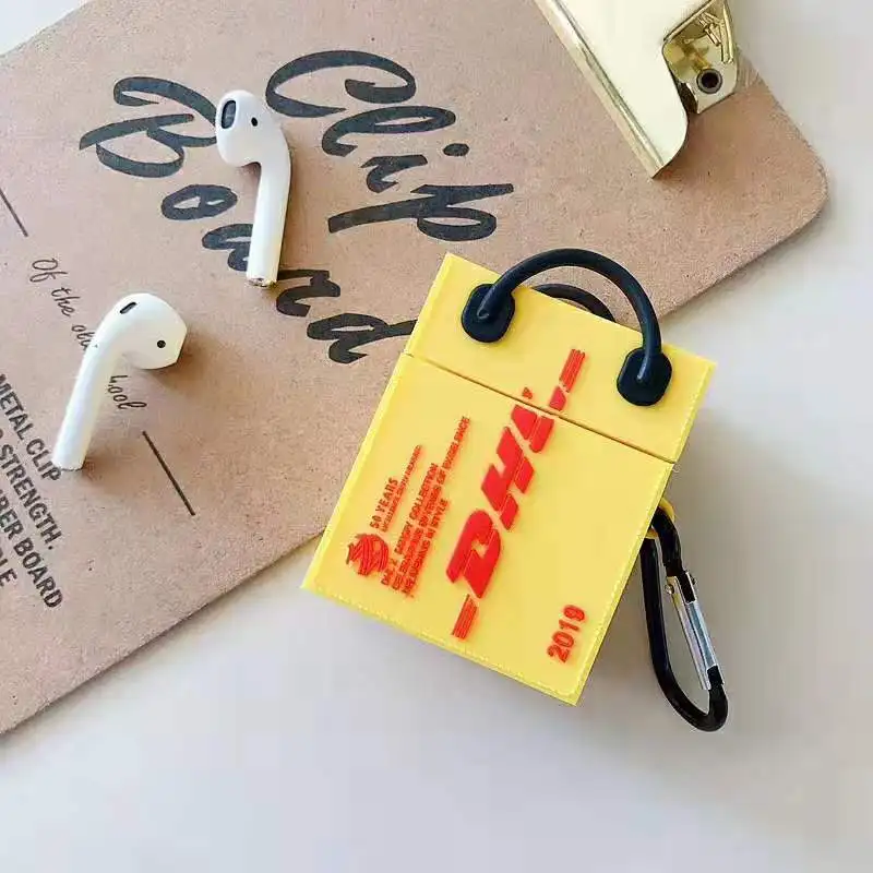 Милый 3D чехол для сумки для airpod чехол dhl мягкий силиконовый чехол для ключей для airpods 1 2 беспроводной Bluetooth чехол для зарядки наушников - Цвет: 1