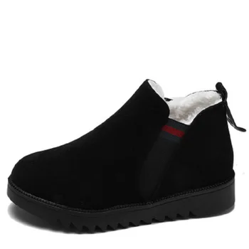 

2019 winter new women's casual snow boots wild comfort warm plus velvet round head flat heel women boots Korean version